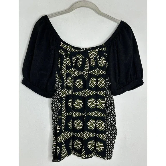 Maeve by Anthropologie Women's Short Sleeve Printed Top Size Medium - Picture 7 of 7